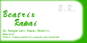 beatrix rapai business card